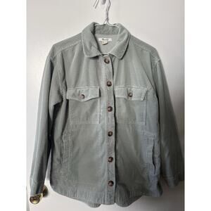 Madewell Women’s Pastel Green Corduroy Button Down Jacket Size S